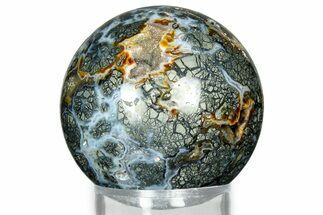 Colorful Polished Marcasite Agate Sphere - Indonesia #330218