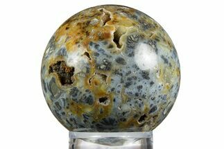 Colorful Polished Marcasite Agate Sphere - Indonesia #330230