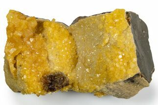 Honey Colored Barite Crystal on Fluorescent Calcite - Elk Creek #330384