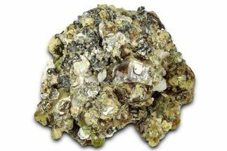 Yellow Andradite-Grossular Garnet Cluster with Clinochlore - Mali #330492