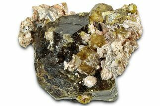 Yellow Andradite-Grossular Garnet Cluster with Clinochlore - Mali #330501