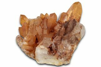 Tangerine Quartz Crystal Cluster - Brazil #328929