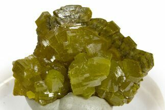 Lustrous Apple-Green Pyromorphite Crystal Cluster - China #330103