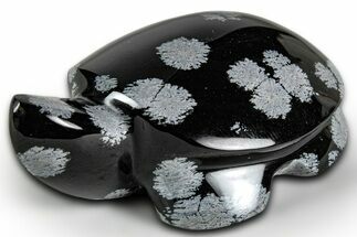 Polished Snowflake Obsidian Turtle - California #331607