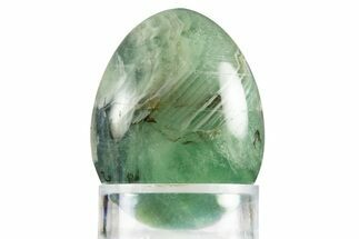 Polished Green Fluorite Egg - Fluorescent! #331769