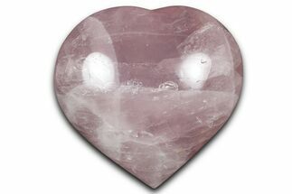 Polished Rose Quartz Heart - Madagascar #333900