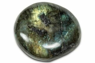 Flashy, Polished Labradorite Palm Stone - Madagascar #334215
