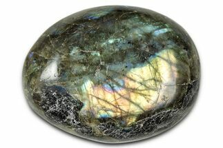 Flashy, Polished Labradorite Palm Stone - Madagascar #334221