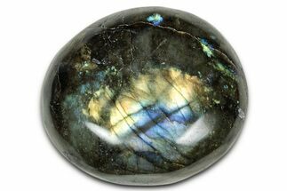 Flashy, Polished Labradorite Palm Stone - Madagascar #334222
