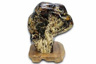 Piece Of Polished Indonesian Amber with Base - Huge! #334985