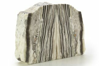 Polished Banded Zebra Calcite Bookends - Mexico #335275