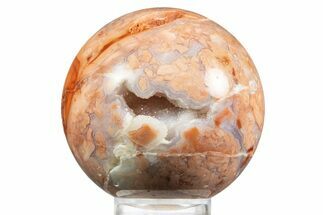 Polished Cotton Candy Agate Sphere - Mexico #335027