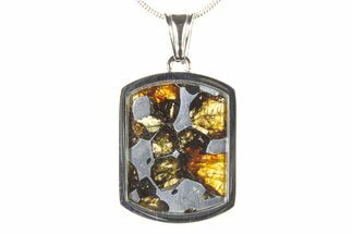 Sericho Pallasite Dog Tag Meteorite Pendant - Kenya #336095