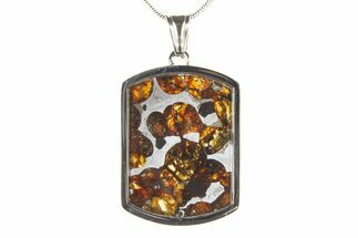 Sericho Pallasite Dog Tag Meteorite Pendant - Kenya #336107