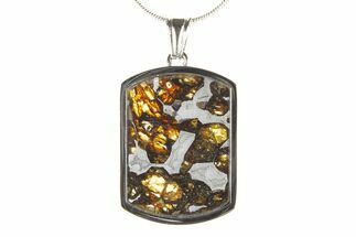 Sericho Pallasite Dog Tag Meteorite Pendant - Kenya #336110