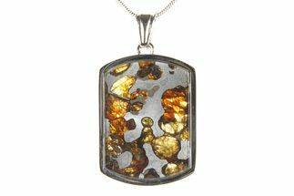 Sericho Pallasite Dog Tag Meteorite Pendant - Kenya #336121