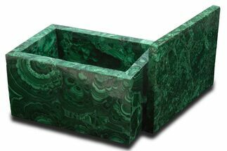 Wide Malachite Jewelry Box - DR Congo #335690