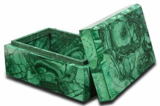 Wide Malachite Jewelry Box - DR Congo #335810