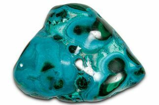Vibrant Polished Malachite with Chrysocolla - DR Congo #336831