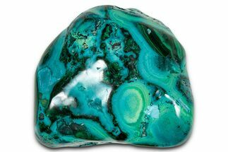 Vibrant Polished Malachite with Chrysocolla - DR Congo #336865