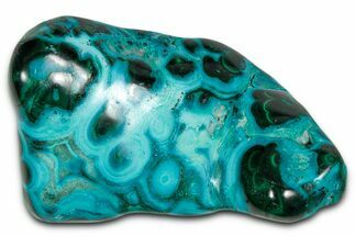 Vibrant Polished Malachite with Chrysocolla - DR Congo #336867
