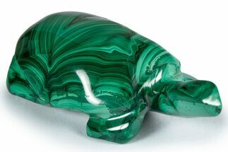 Flowery, Malachite Turtle Carving - DR Congo #337819
