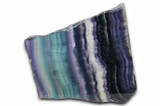 Colorful Polished Rainbow Fluorite Slab #338333