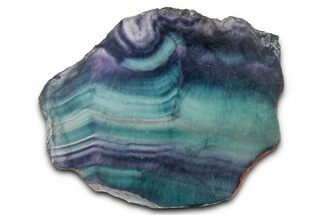 Colorful Polished Rainbow Fluorite Slab #338337