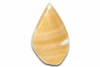 Polished Mango Calcite Flame - Afghanistan #337994