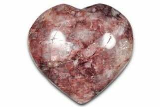 Polished Hematoid Quartz Heart - Madagascar #341682