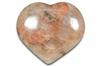Polished Hematoid Quartz Heart - Madagascar #341687