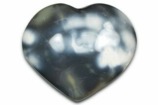 Wide Orca Agate Heart - Madagascar #341691
