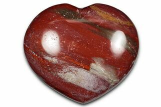 Polished Triassic Petrified Wood Heart - Madagascar #341693