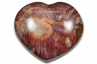 Polished Triassic Petrified Wood Heart - Madagascar #341700