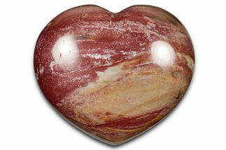 Polished Triassic Petrified Wood Heart - Madagascar #341716