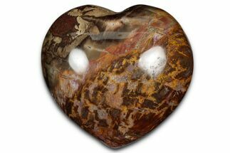 Polished Triassic Petrified Wood Heart - Madagascar #341718