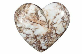 Polished Wild Horse Magnesite Heart - Arizona #341940