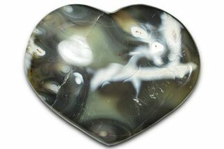 Wide Orca Agate Heart - Madagascar #341846