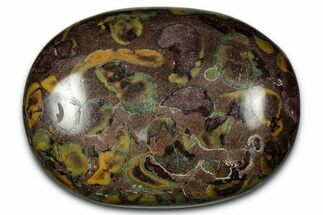 Polished Fruit Jasper Palm Stone - India #342248