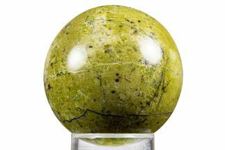 Polished Lizardite With Hematite Sphere #342310