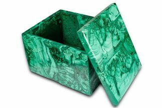 Wide Malachite Jewelry Box - DR Congo #335709