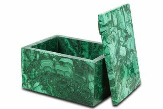 Wide Malachite Jewelry Box - DR Congo #335657