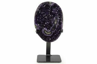 Sparkling Amethyst Geode With Metal Stand - Uruguay #342501