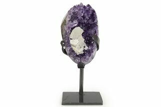 Sparkling Amethyst Geode With Metal Stand - Uruguay #342696
