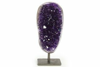 Dark Purple Amethyst Geode On Metal Stand - Uruguay #342698