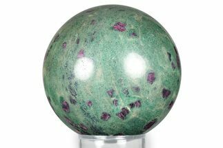 Polished Sphere Of Rubies In Fuchsite - India #342984