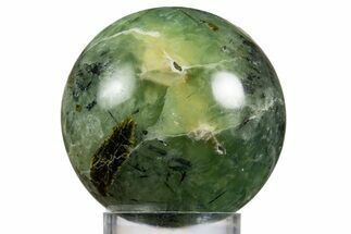 Polished Prehnite With Epidote Sphere #343072