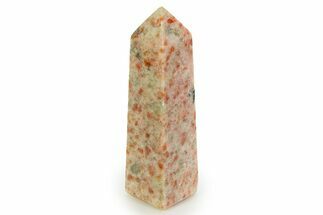 Polished Peach Sunstone Tower - India #343113