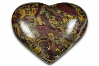 Polished Fruit Jasper Heart- India #343153