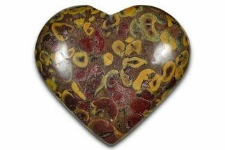 Polished Fruit Jasper Heart- India #343162
